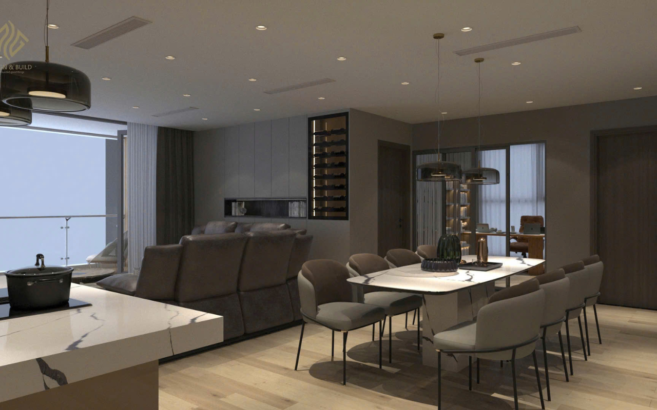 Phòng khách đẹp phong cách Luxury tại biệt thự Lakeview Quận 9